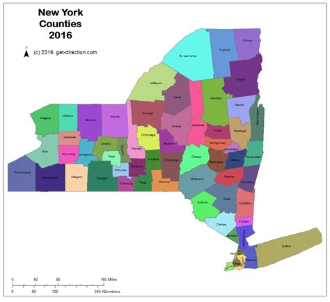 New York State Map With Counties